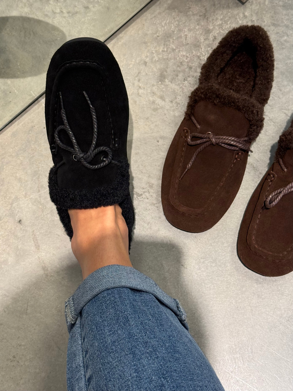 Natūralios odos loaferiai Wool