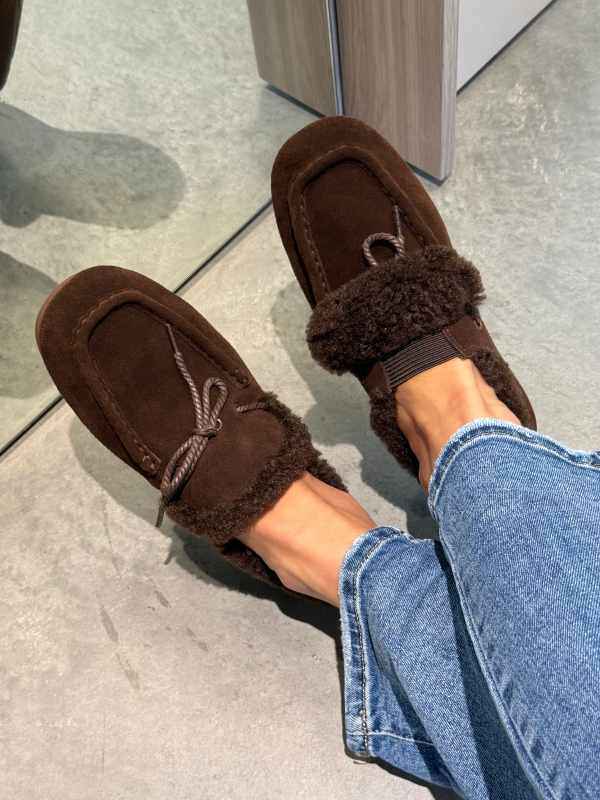 Natūralios odos loaferiai Wool